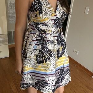 H&M Floral Dress Yellow Hues Size 12